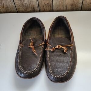 Men's Brown Leather Moccasin Driving Loafers